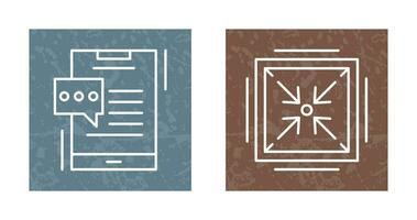 Chat and Minimize Icon vector