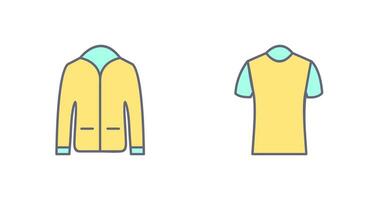 Mens Jacket and Polo Shirt Icon vector