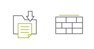 File Storage and Brick wall Icon vector