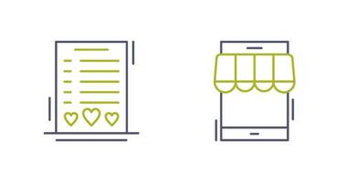 Wishlist and Online Shop Icon vector