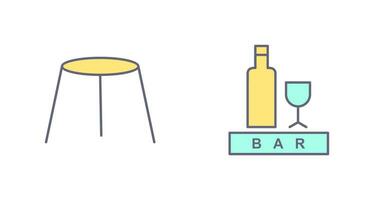 stool and bar sign Icon vector