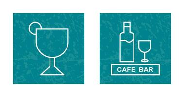 drinks cafe and sherry Icon vector