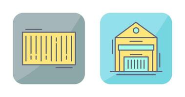 barcode and warehouse Icon vector