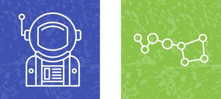 big dipper and astronaut Icon vector