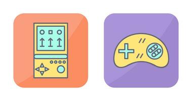 Brick Game and Gamng Control Icon vector