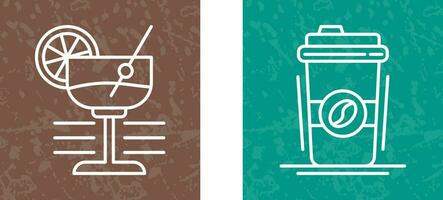 Martini and Coffee Cup Icon vector