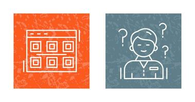 Layout and Confuse Icon vector