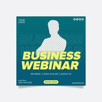 Business webinar design social media post vector