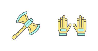 Axe and Glove Icon vector
