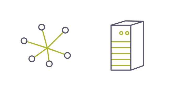 Internet and Server Network Icon vector