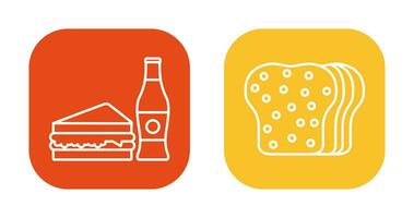 Junk Food and Bread Icon vector