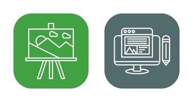 Canvas and Web design Icon vector