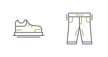 Zapatos y pantalones icono vector