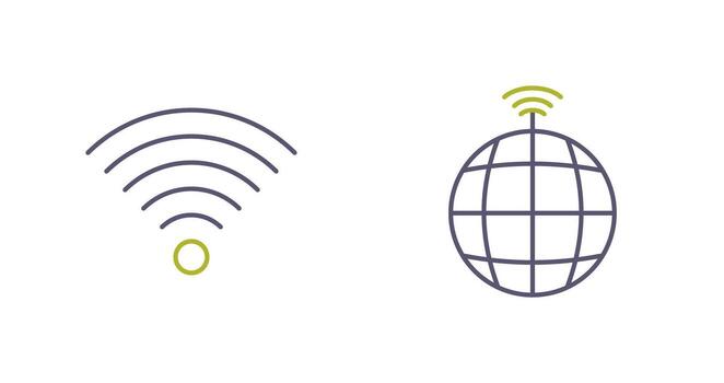 Signal on User and global Signals Icon vector