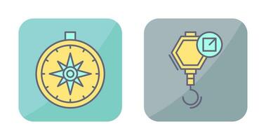 compass and hook Icon vector