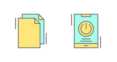 Copy and Power Icon vector