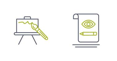 canvas and sketch Icon vector