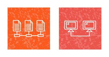 Connectesd Systems and Network Files Icon vector