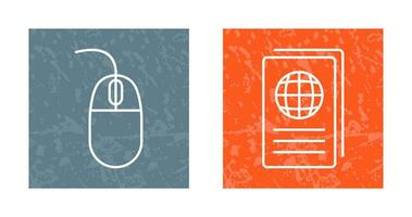 Mouse and Global Report Icon vector