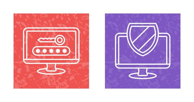 contraseña y proteger icono vector