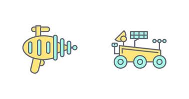 laser gun mars rover Icon vector