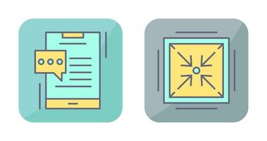 Chat and Minimize Icon vector