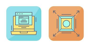 Pop Up and Maximize Icon vector