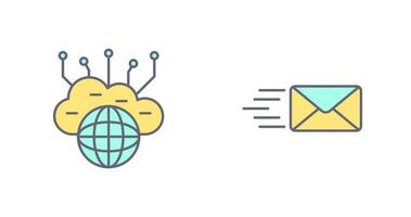 Computing Cloud and Mail Icon vector