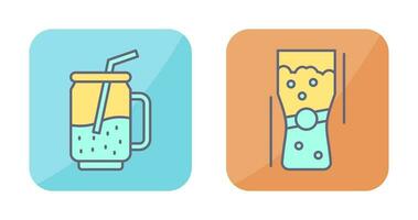 Cocktail and Pint Of Beer Icon vector