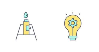 Burner and Idea Icon vector