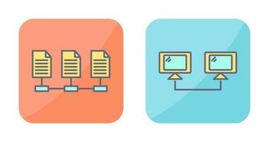 Connectesd Systems and Network Files Icon vector