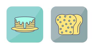 Pancake and Toast Icon vector