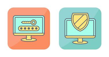 Password and Shield Icon vector