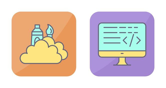 creative and coding Icon vector