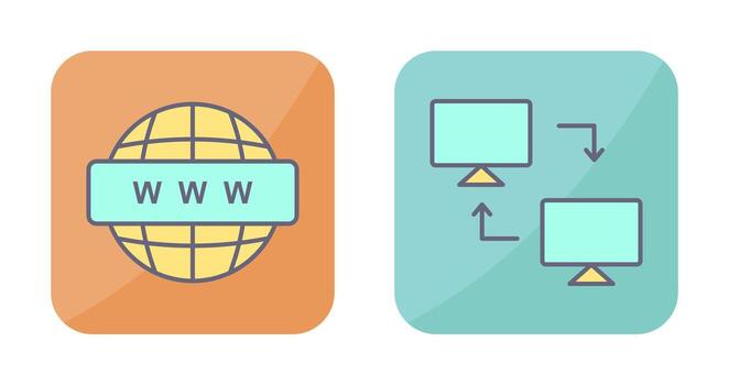 compartiendo sistemas y mundo amplio icono vector