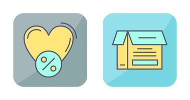 Heart and Box Icon vector