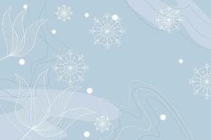 Modern universal artistic winter background with snowflakes. Holiday card or invitation. Abstract frames and backgrounds design. Vector illustration.