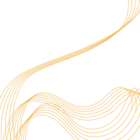 Jaune abstrait modèle conception vague ligne png