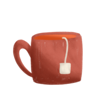 un taza de té con un Paja en parte superior de eso png