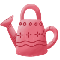 a pink watering can on a transparent background png