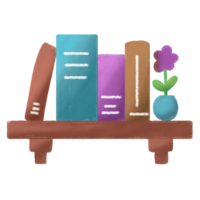 a stack of books with a plant on top png