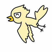 dibujos animados pájaro en un blanco antecedentes foto