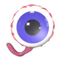 Eyeball Out 3D Illustration Icon png