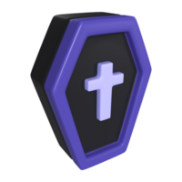 Coffin 3D Illustration Icon