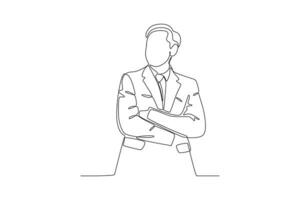 A leader wearing a neat suit vector