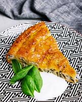 Pie with spinach and ricotta cheese photo