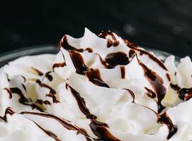 Cold Frappe Coffee with whipped cream photo