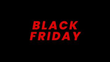 Black Friday Text Animation on Black Background video