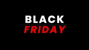 Black Friday Text Animation on Black Background video