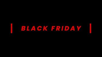 Black Friday Text Animation on Black Background video